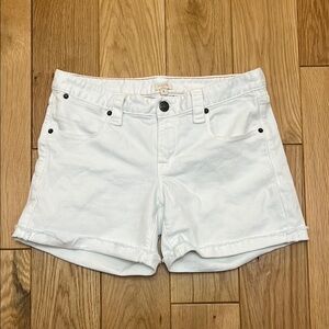 J. Crew Stretch White Jean Shorts Size 4